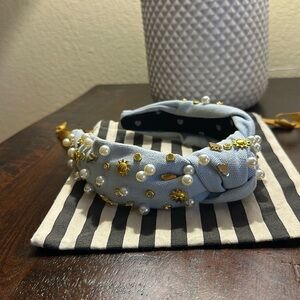 Lele Sadoughi pearl sunshine & cloud embellished Headband like new!